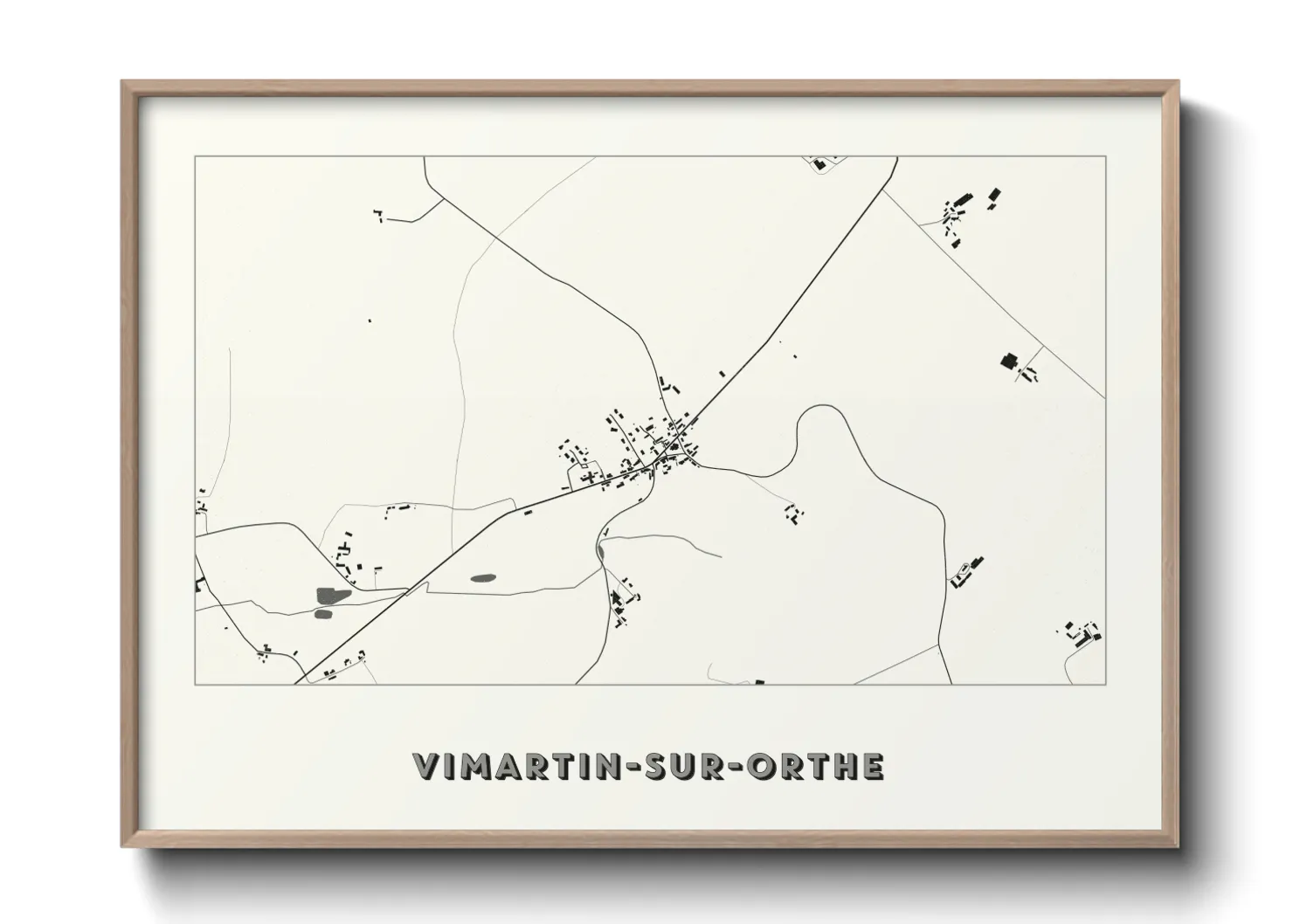 Une affiche de carte sur Vimartin-sur-Orthe