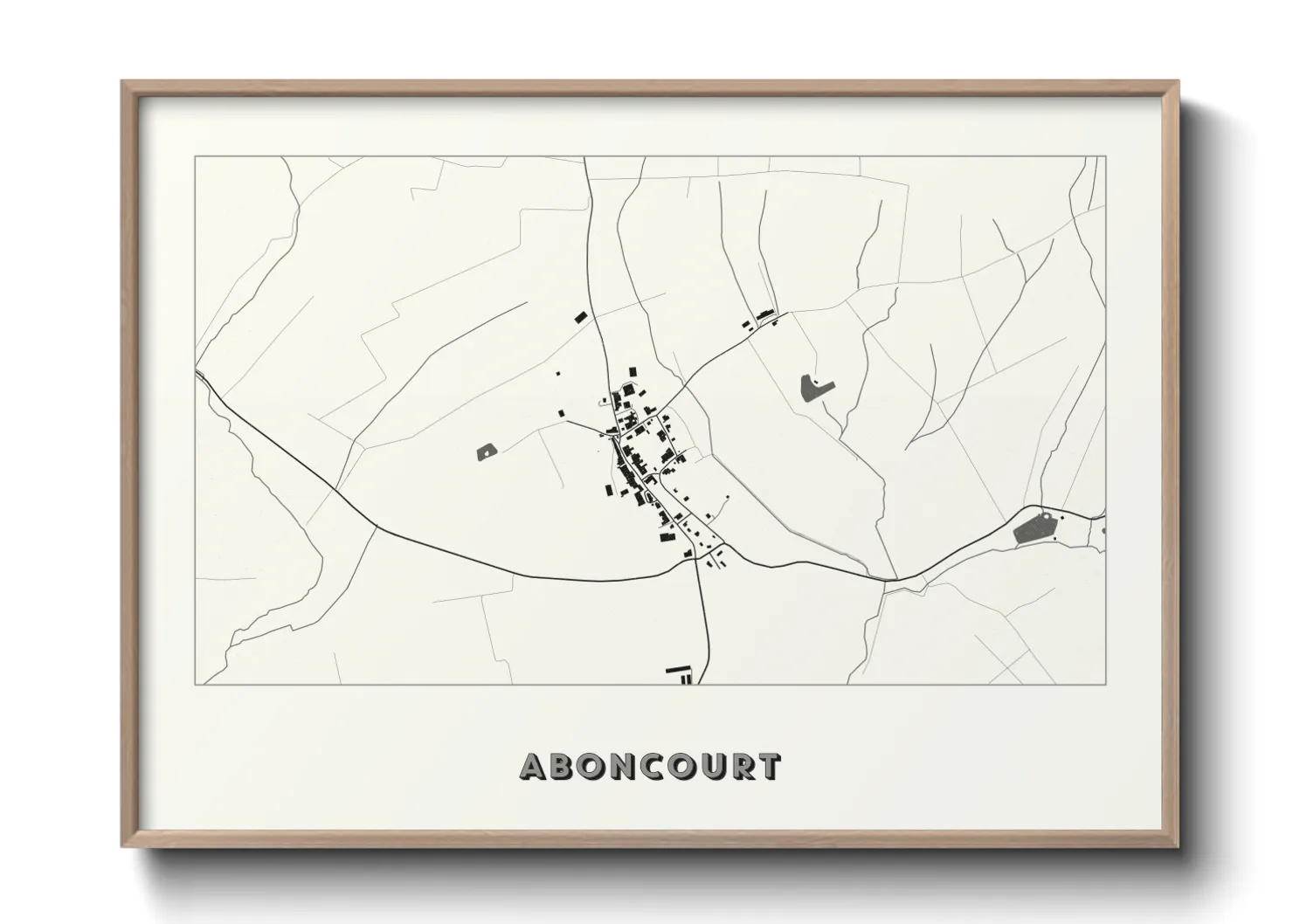 Une affiche de carte sur Aboncourt