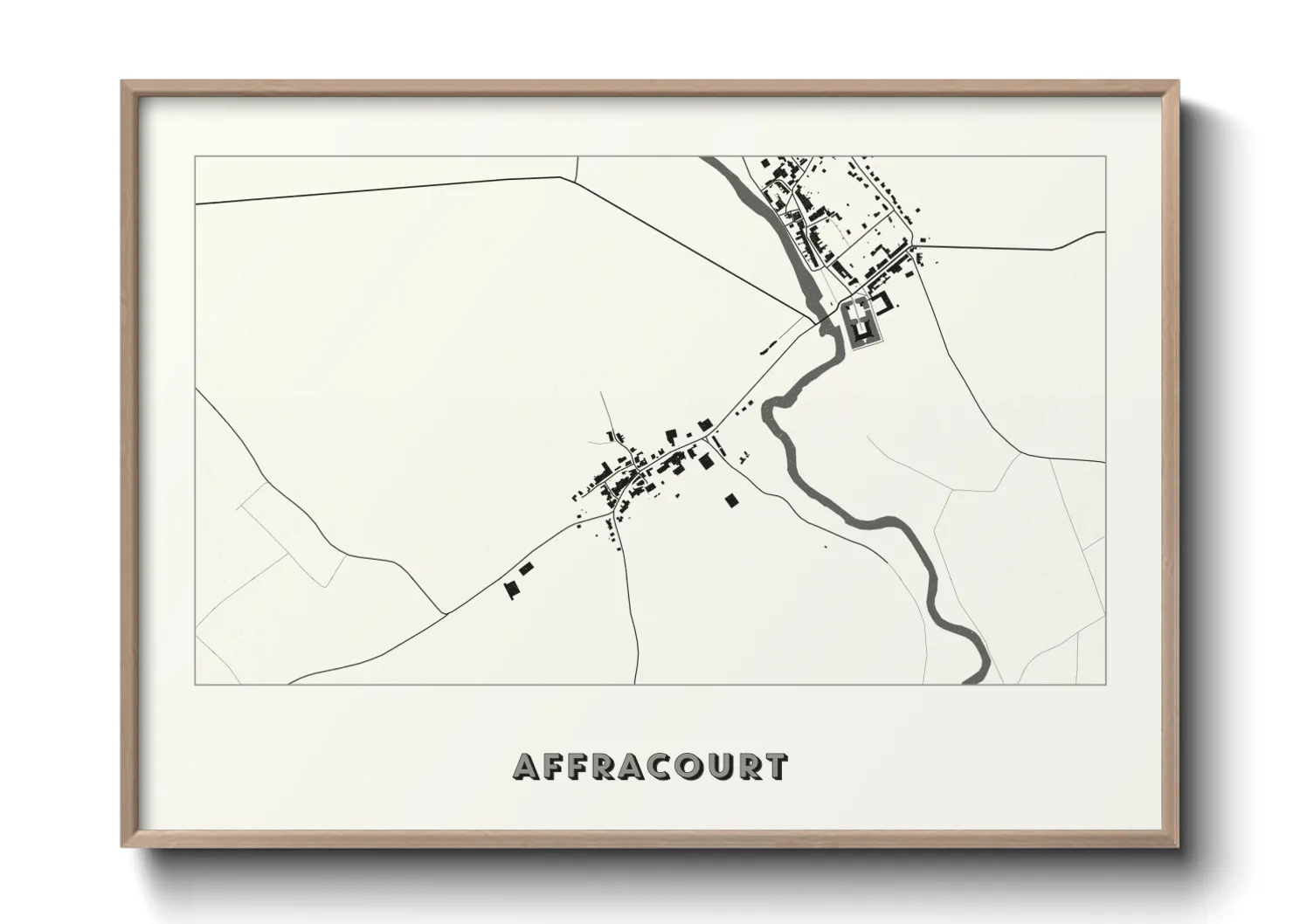 Une affiche de carte sur Affracourt