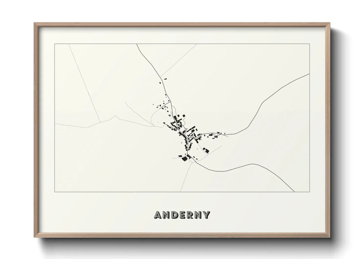 Une affiche de carte sur Anderny