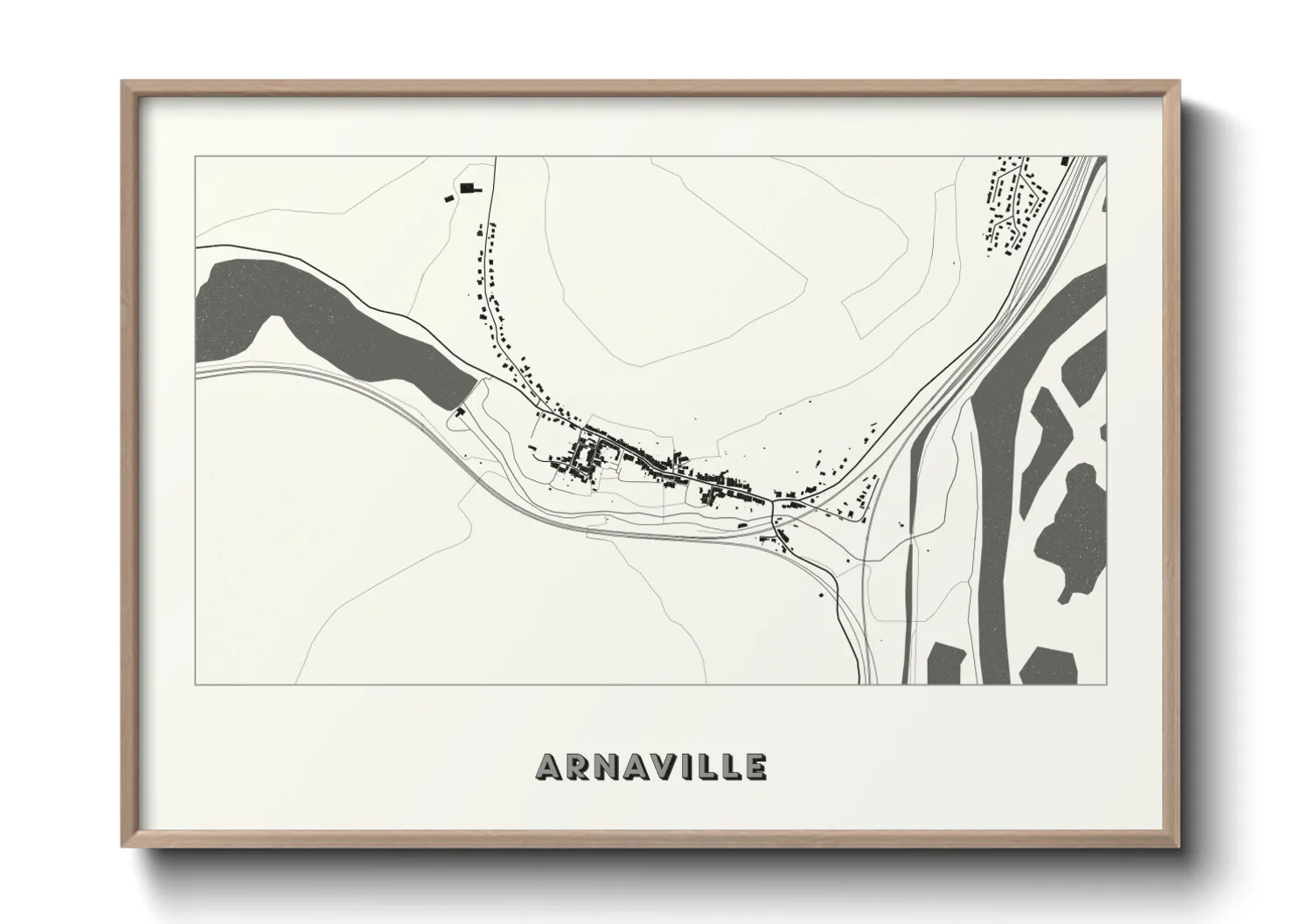 Une affiche de carte sur Arnaville