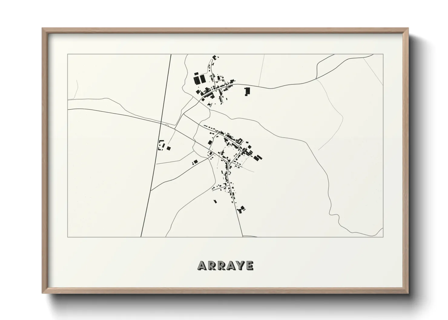 Une affiche de carte sur Arraye