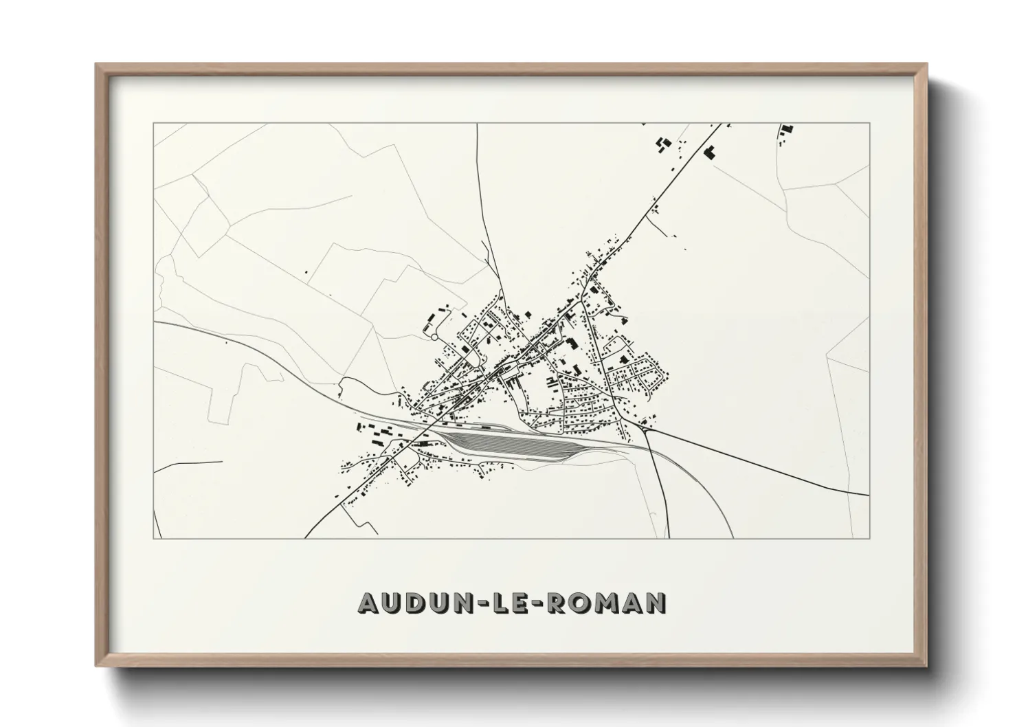 Une affiche de carte sur Audun-le-Roman