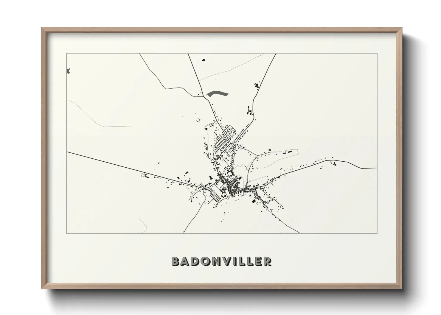 Une affiche de carte sur Badonviller
