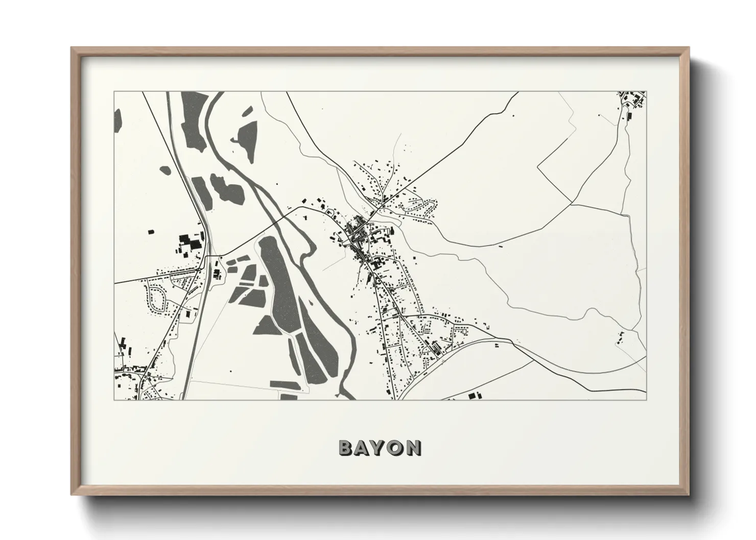 Une affiche de carte sur Bayon
