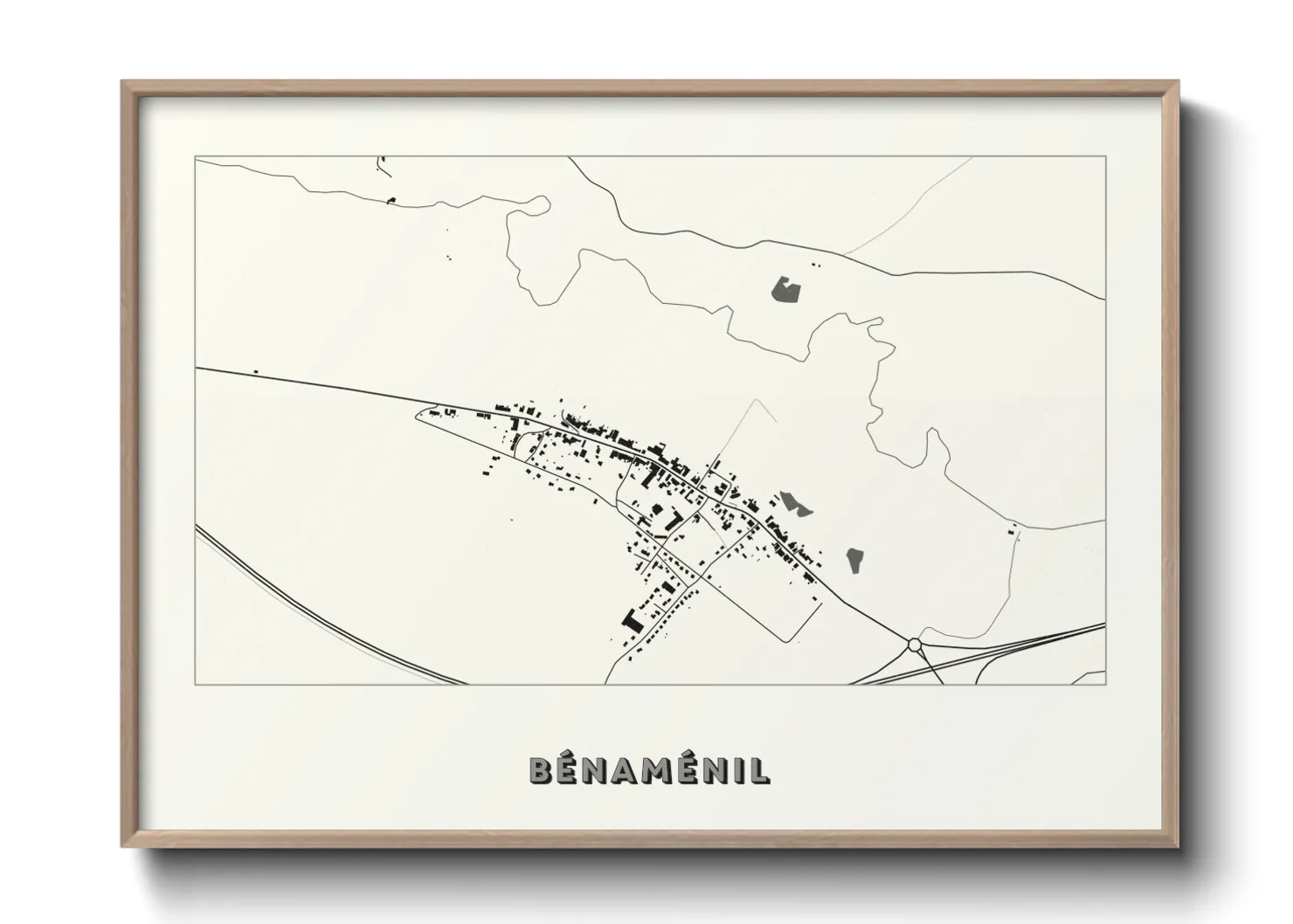 Une affiche de carte sur Bénaménil