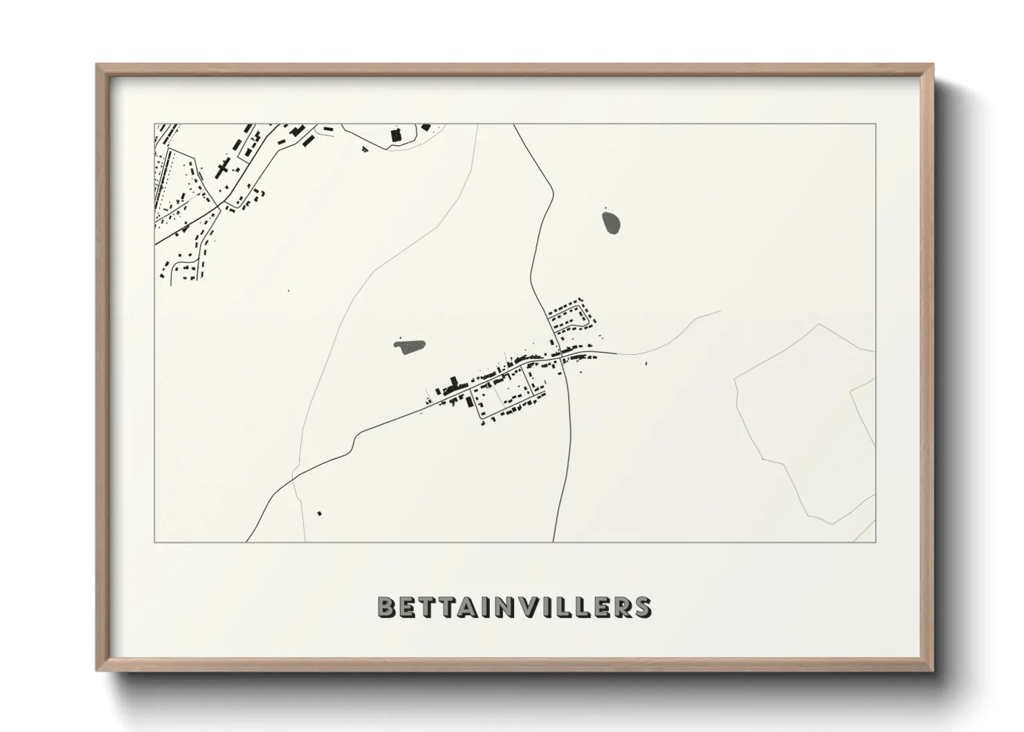 Une affiche de carte sur Bettainvillers