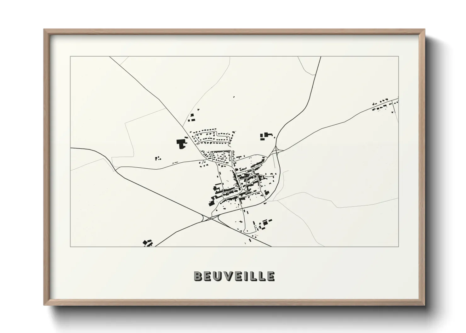 Une affiche de carte sur Beuveille