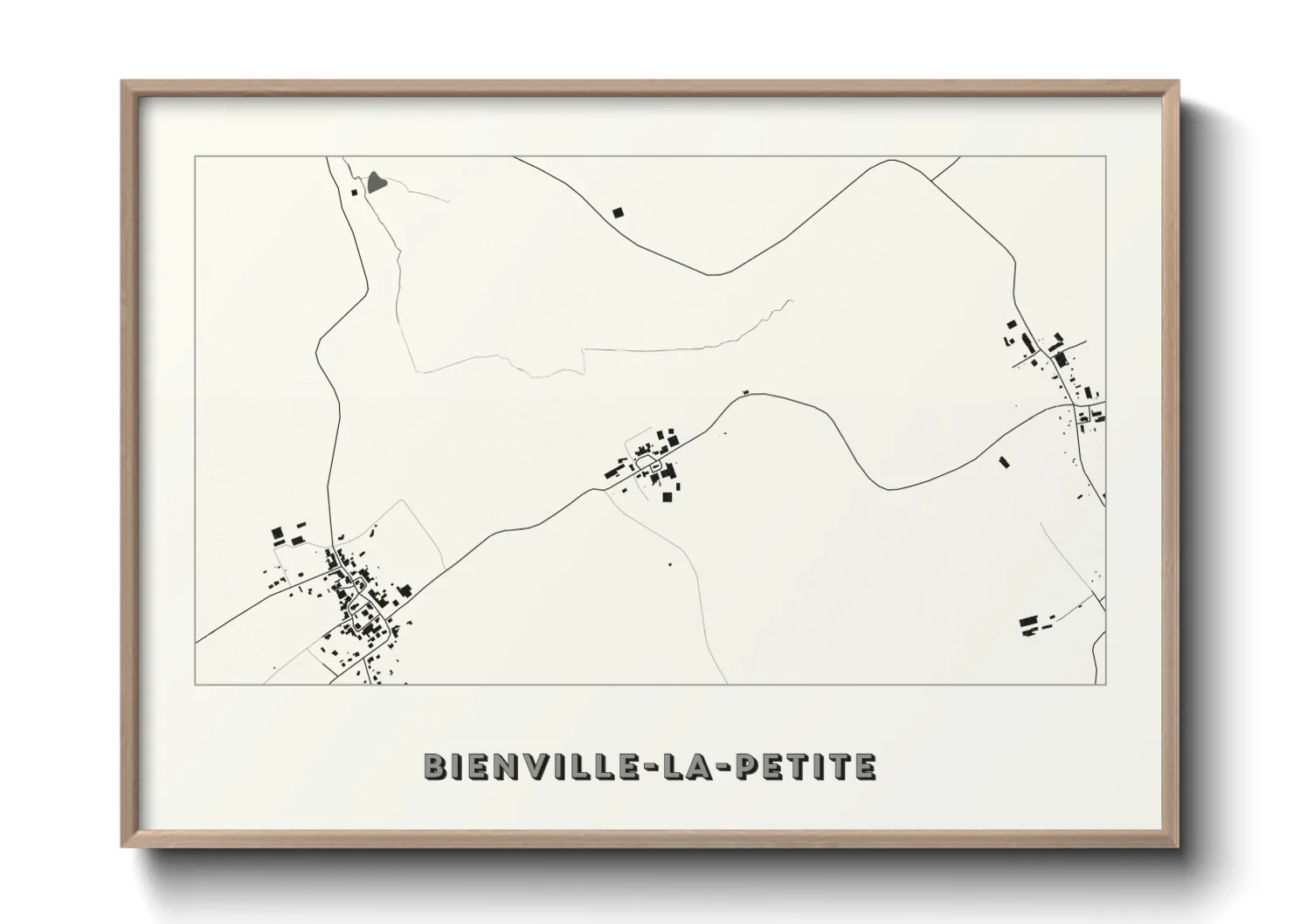 Une affiche de carte sur Bienville-la-Petite
