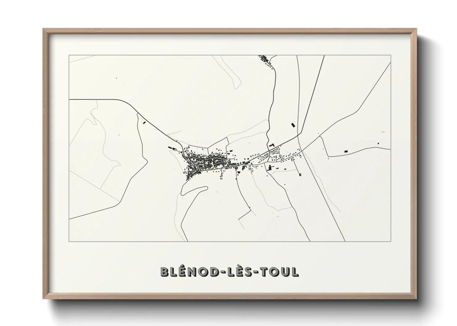 Une affiche de carte sur Blénod-lès-Toul