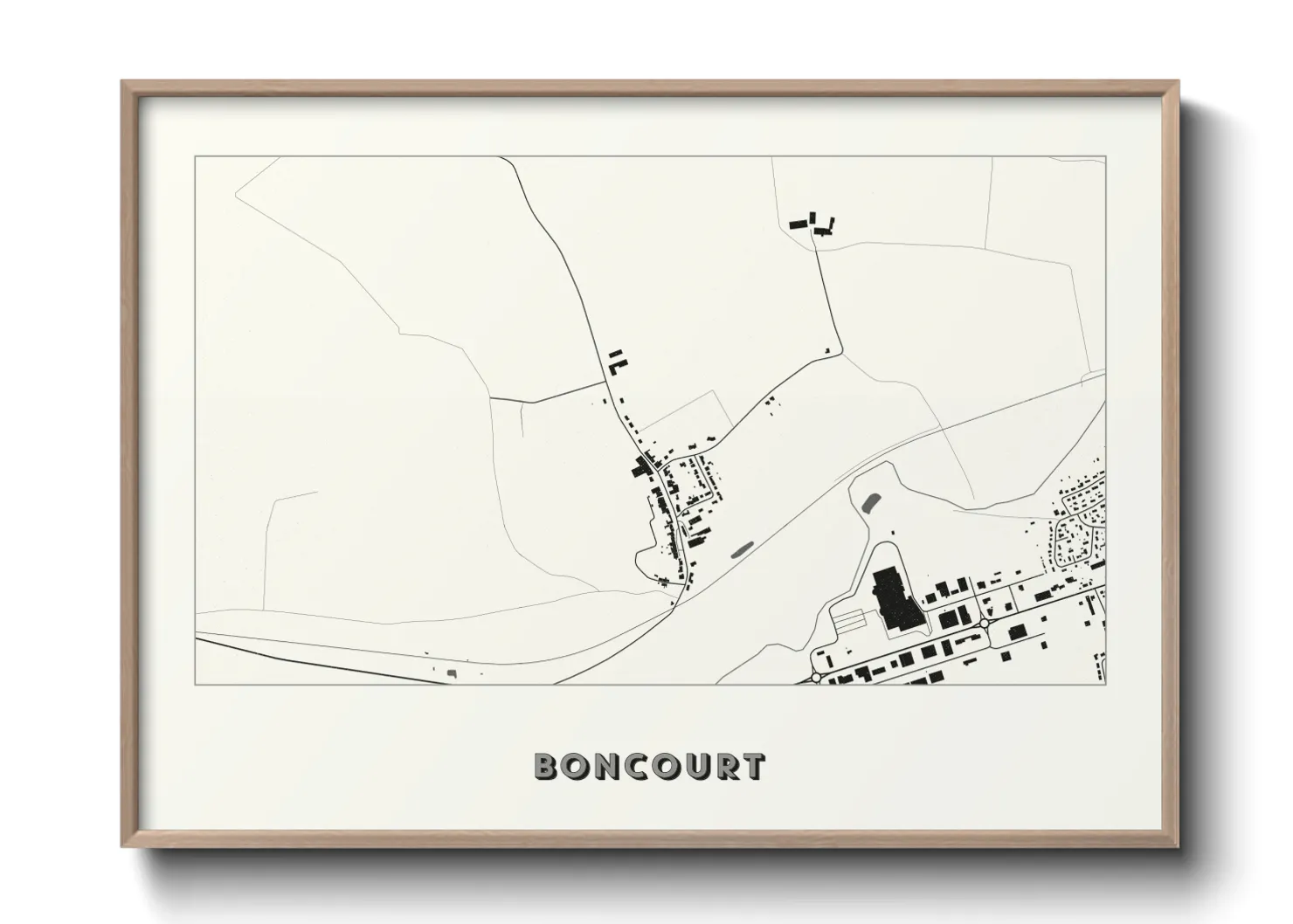 Une affiche de carte sur Boncourt