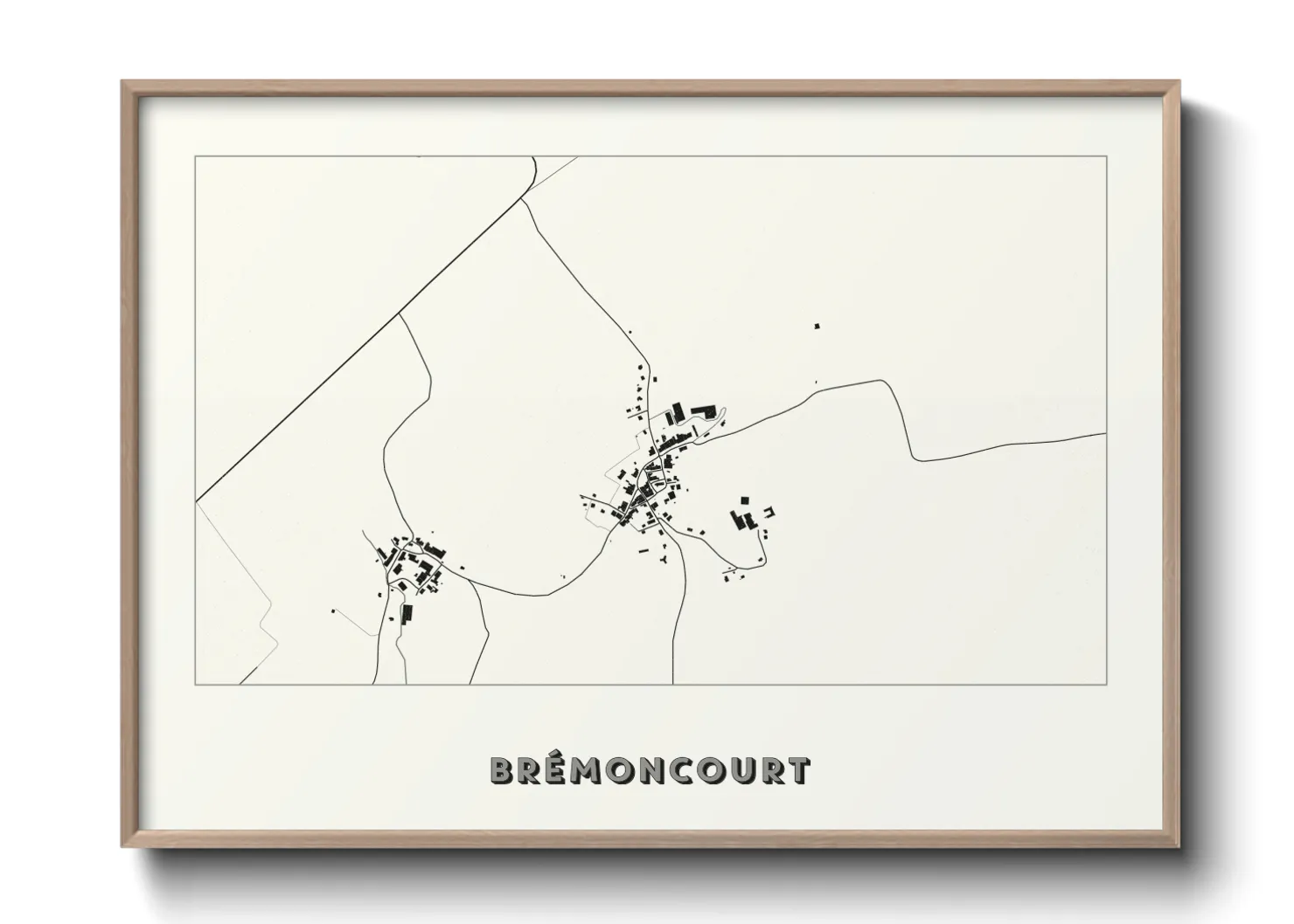 Une affiche de carte sur Brémoncourt