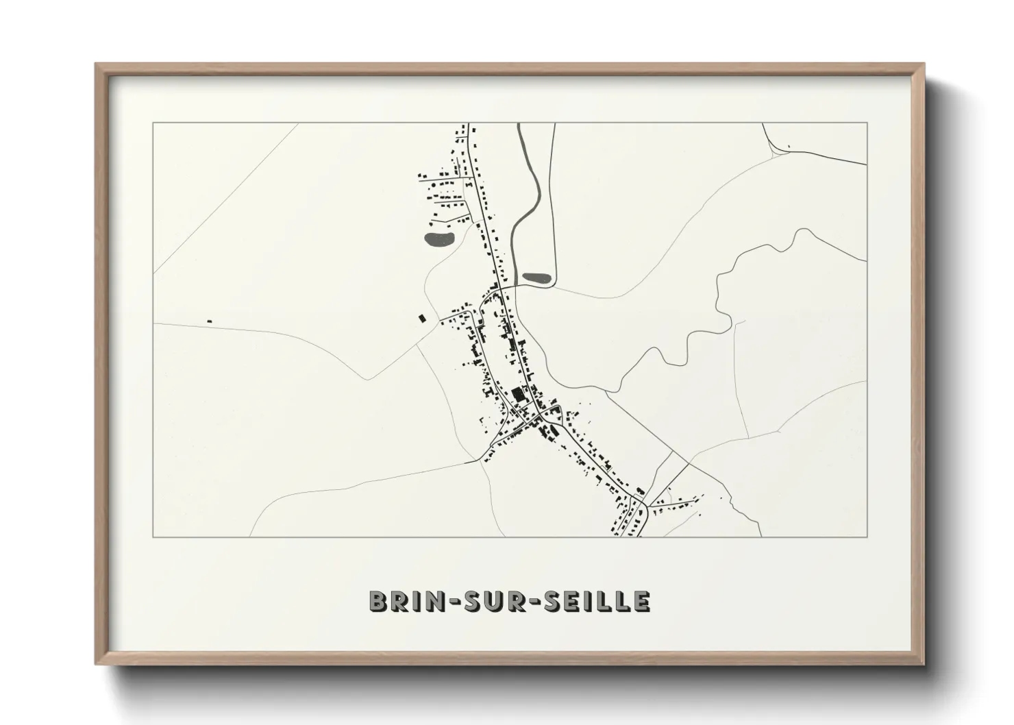 Une affiche de carte sur Brin-sur-Seille