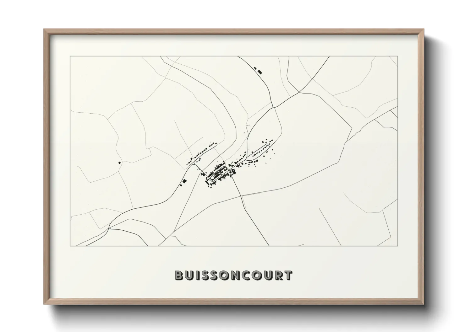 Une affiche de carte sur Buissoncourt