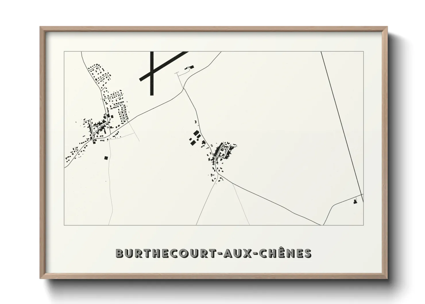 Une affiche de carte sur Burthecourt-aux-Chênes