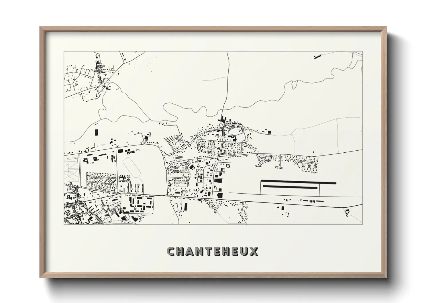 Une affiche de carte sur Chanteheux