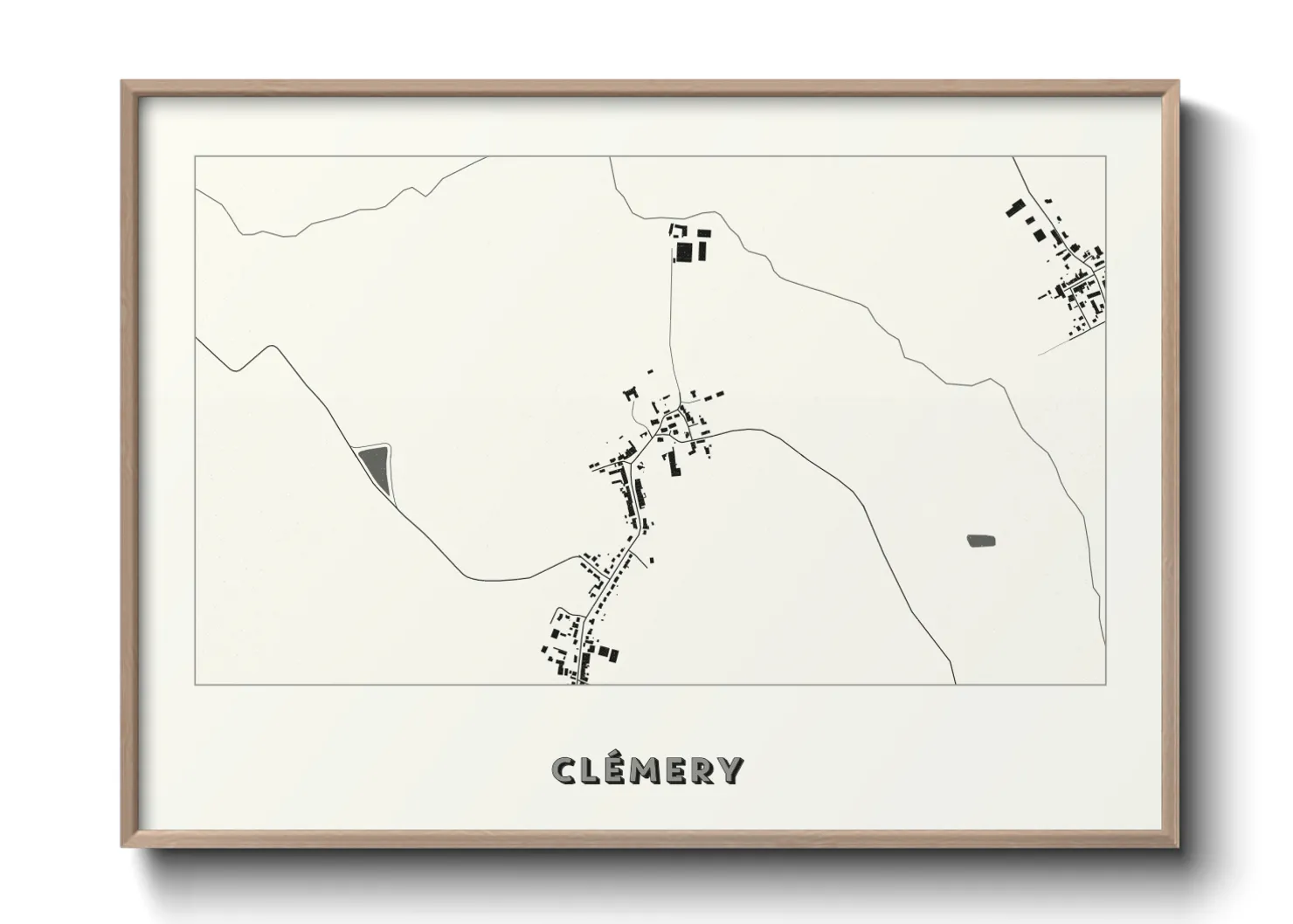 Une affiche de carte sur Clémery