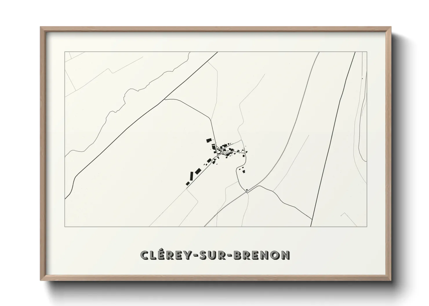 Une affiche de carte sur Clérey-sur-Brenon