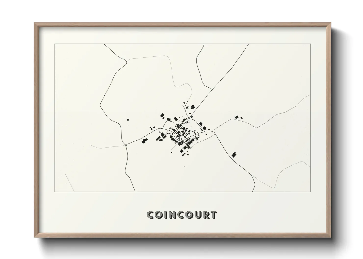 Une affiche de carte sur Coincourt