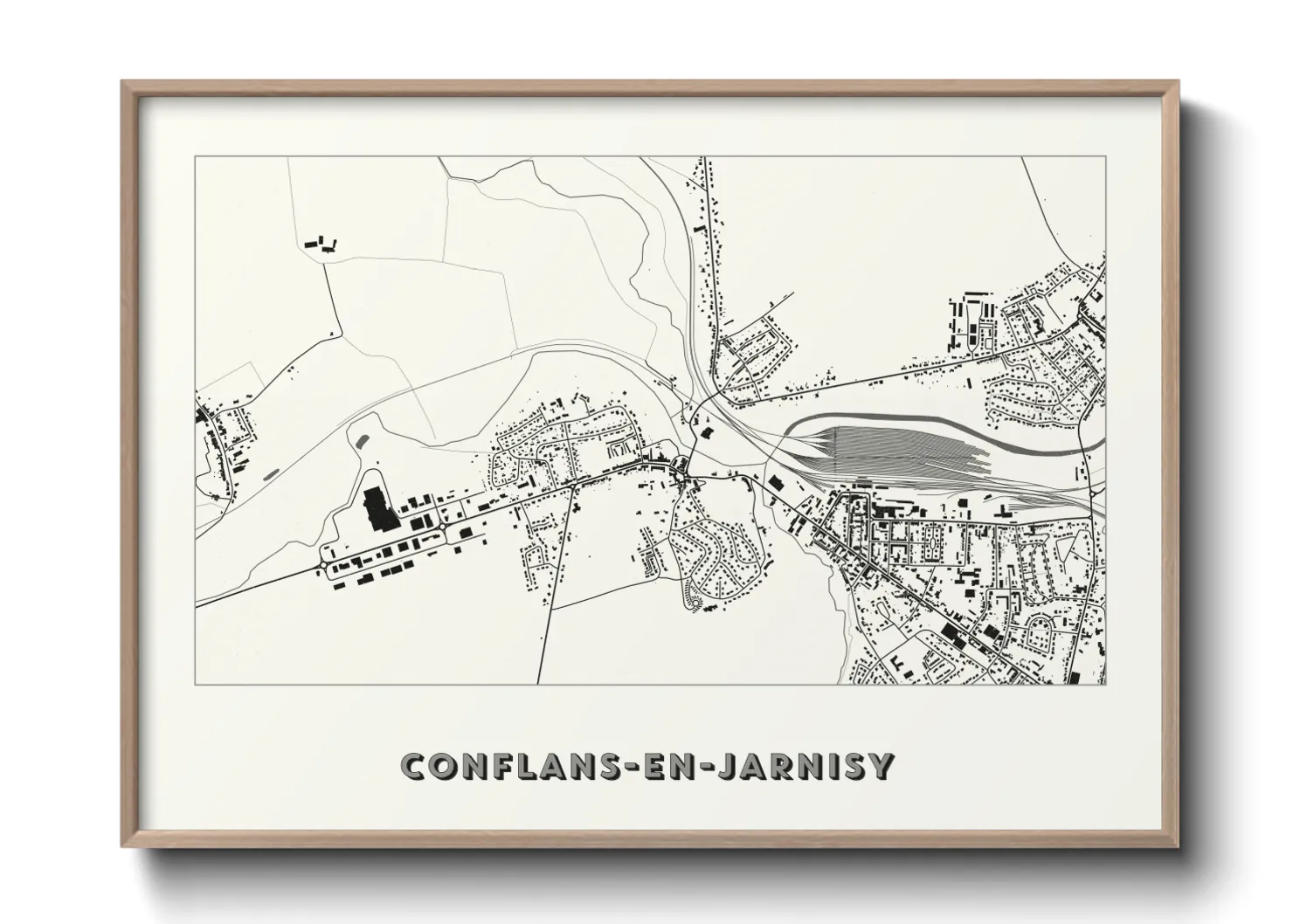 Une affiche de carte sur Conflans-en-Jarnisy