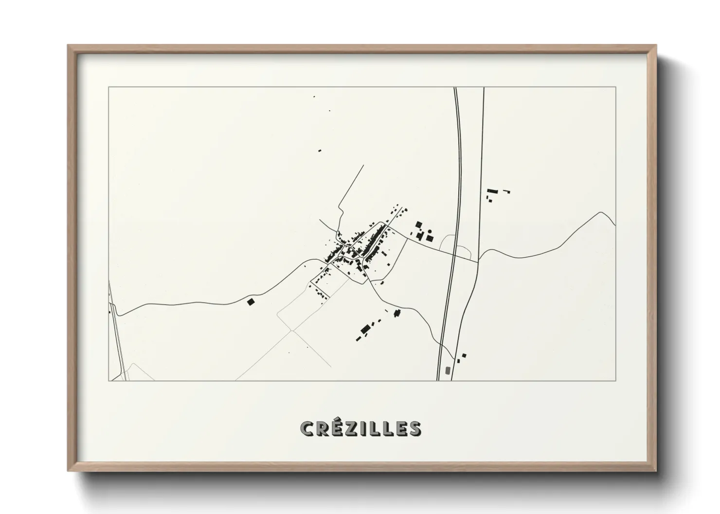 Une affiche de carte sur Crézilles