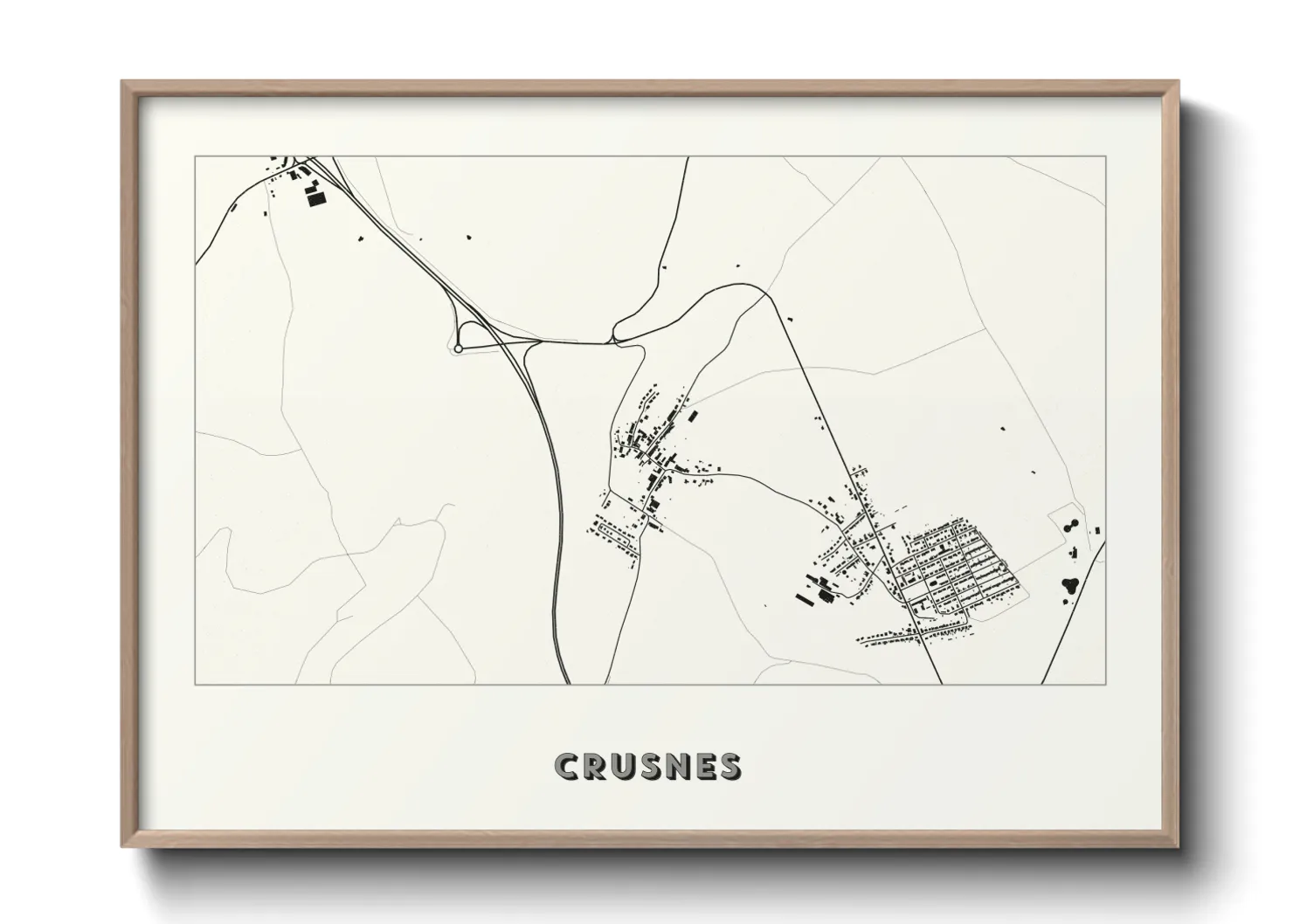 Une affiche de carte sur Crusnes