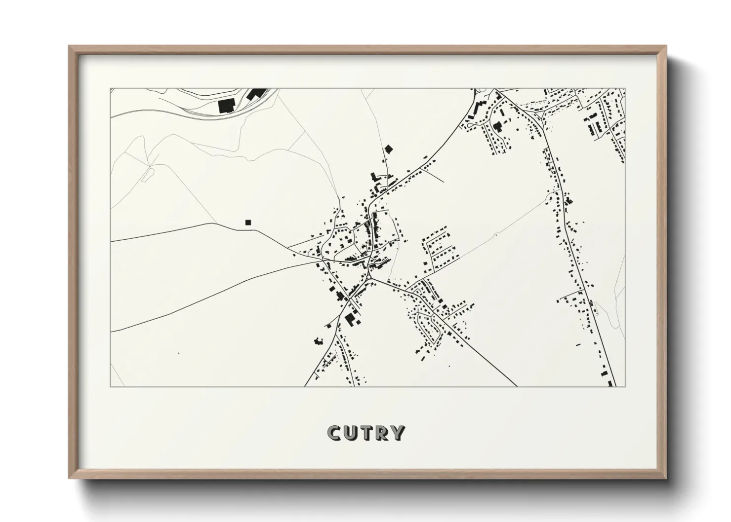 Une affiche de carte sur Cutry