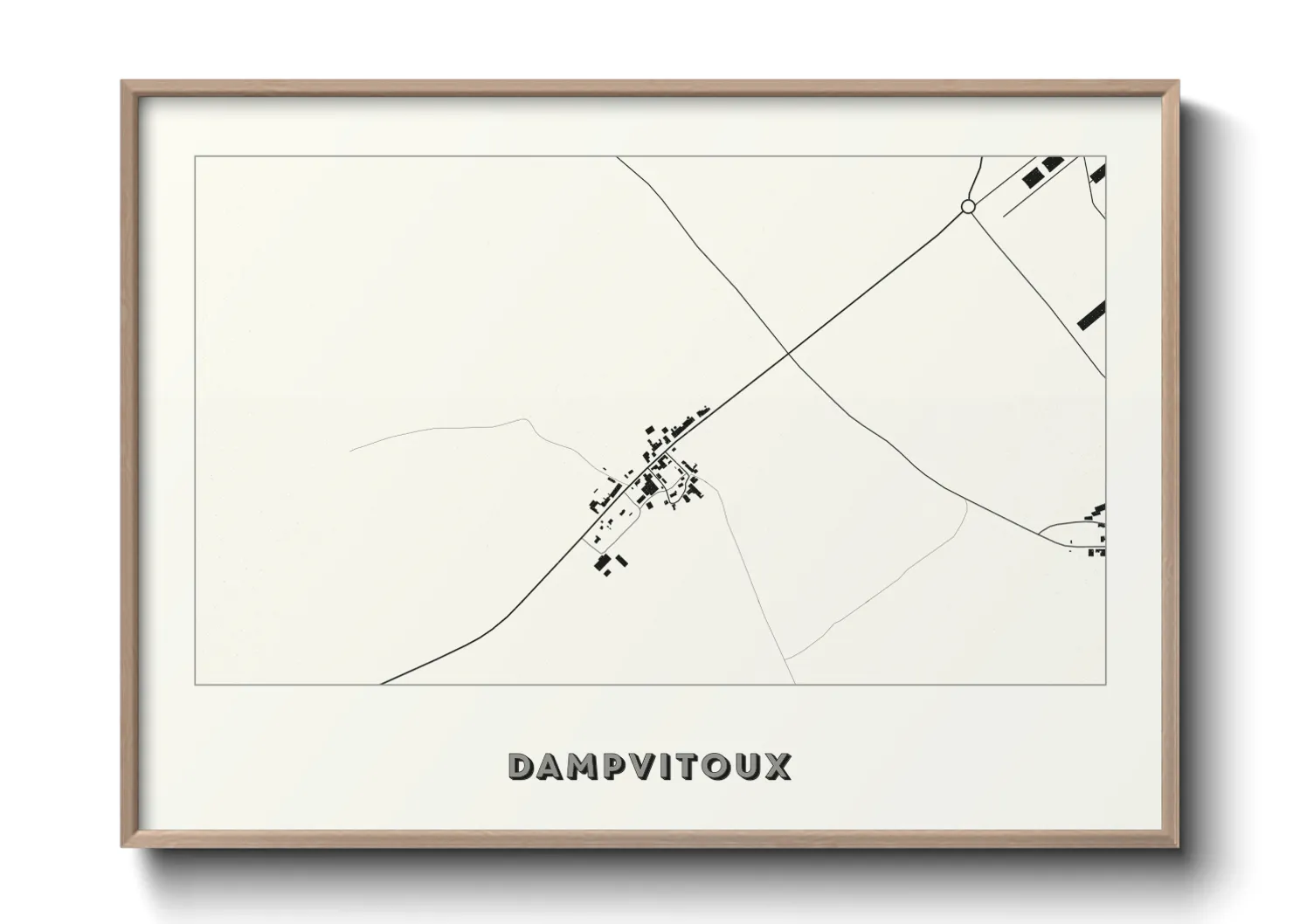 Une affiche de carte sur Dampvitoux