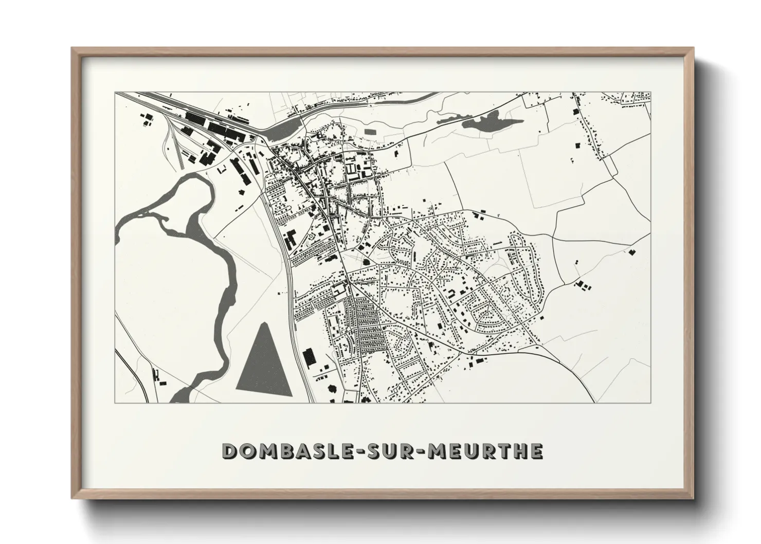 Une affiche de carte sur Dombasle-sur-Meurthe