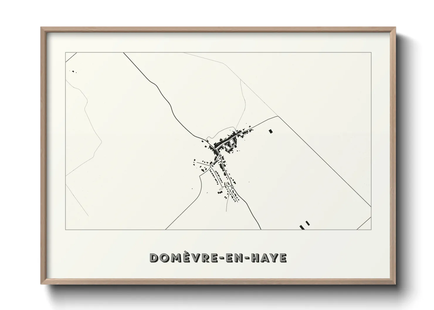 Une affiche de carte sur Domèvre-en-Haye