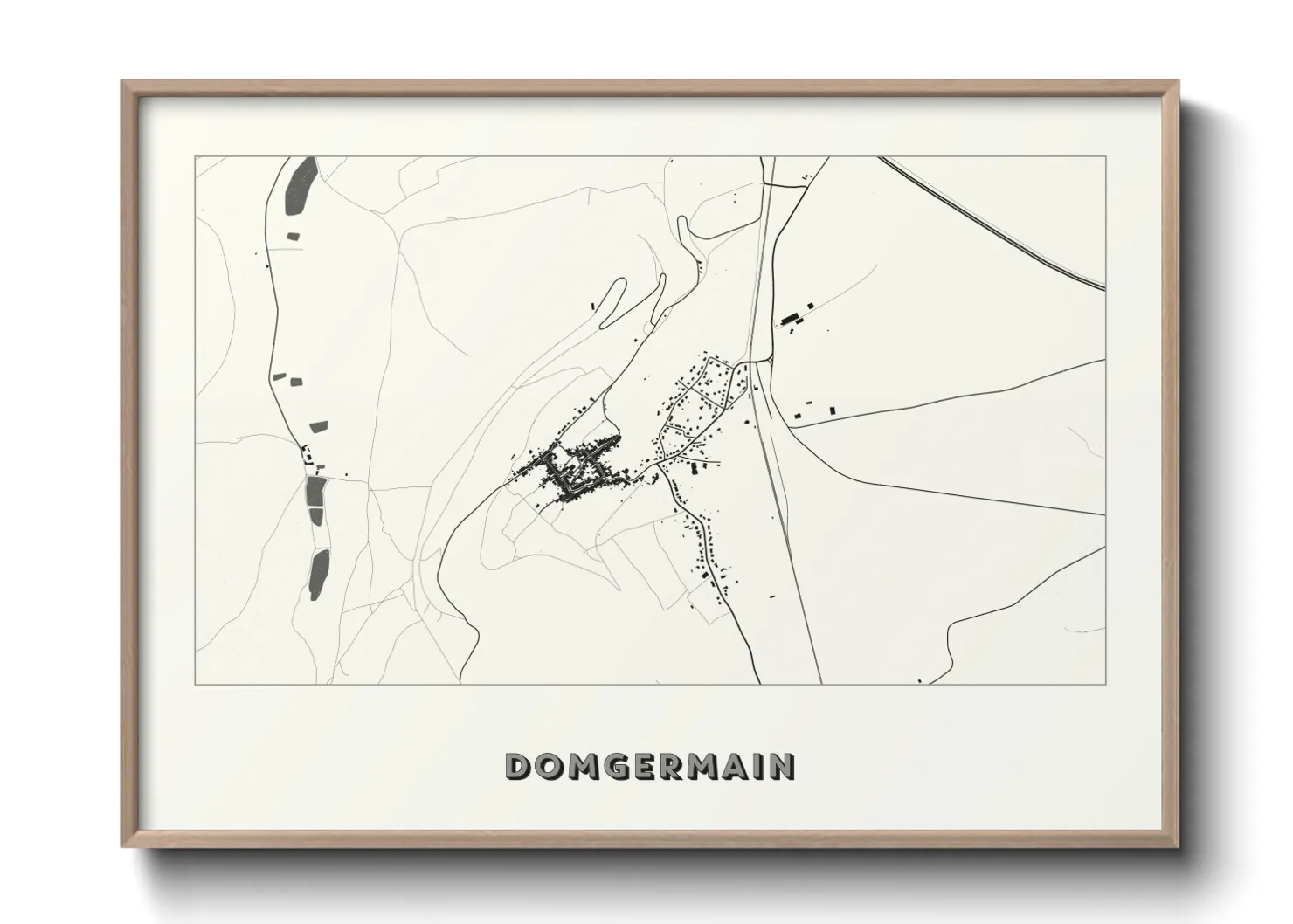Une affiche de carte sur Domgermain