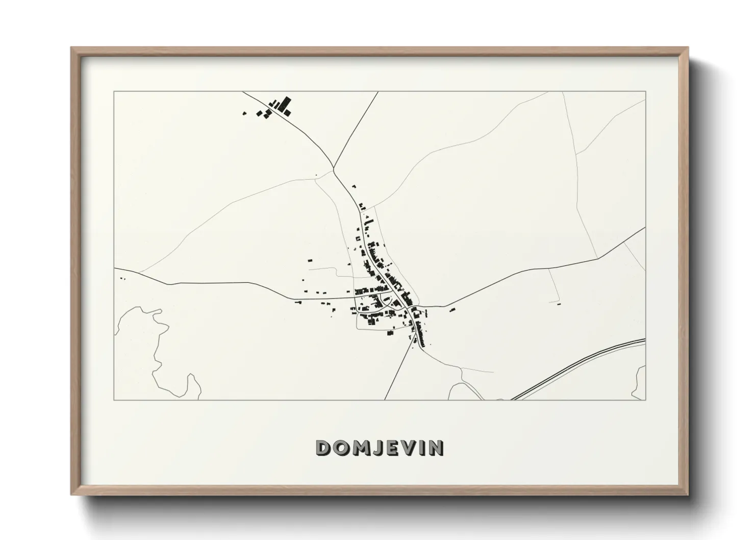 Une affiche de carte sur Domjevin