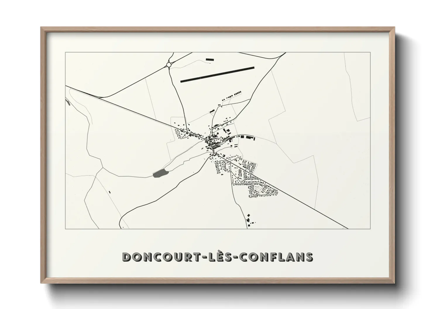 Une affiche de carte sur Doncourt-lès-Conflans