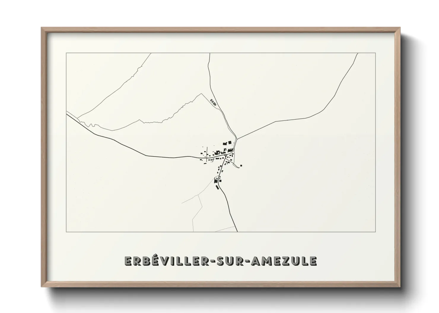 Une affiche de carte sur Erbéviller-sur-Amezule