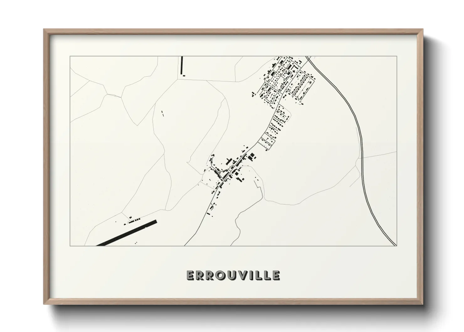 Une affiche de carte sur Errouville