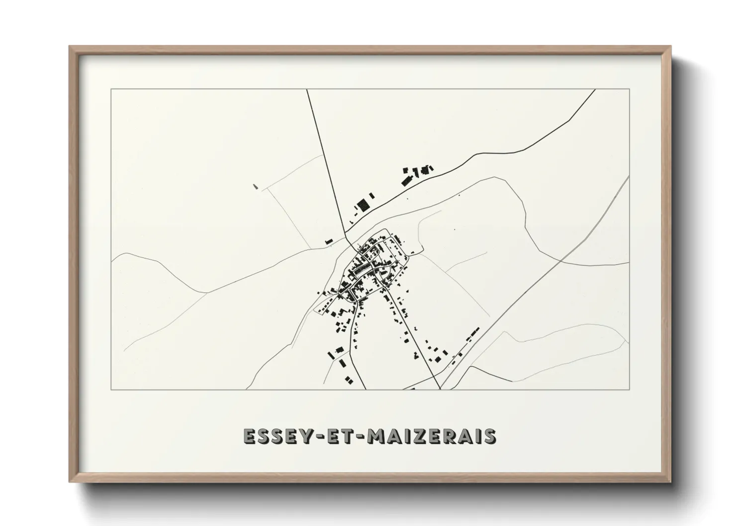 Une affiche de carte sur Essey-et-Maizerais