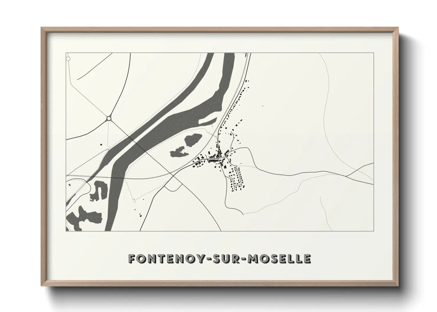 Une affiche de carte sur Fontenoy-sur-Moselle