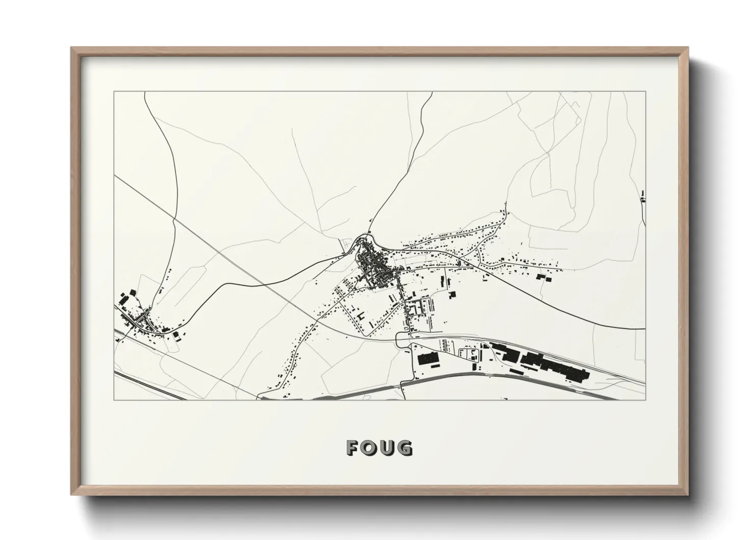 Une affiche de carte sur Foug