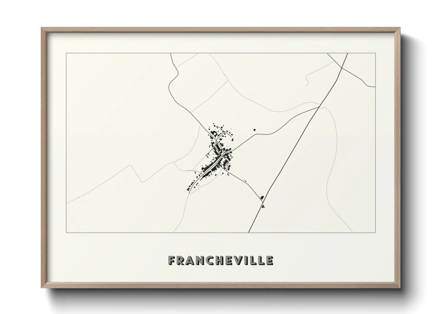 Une affiche de carte sur Francheville