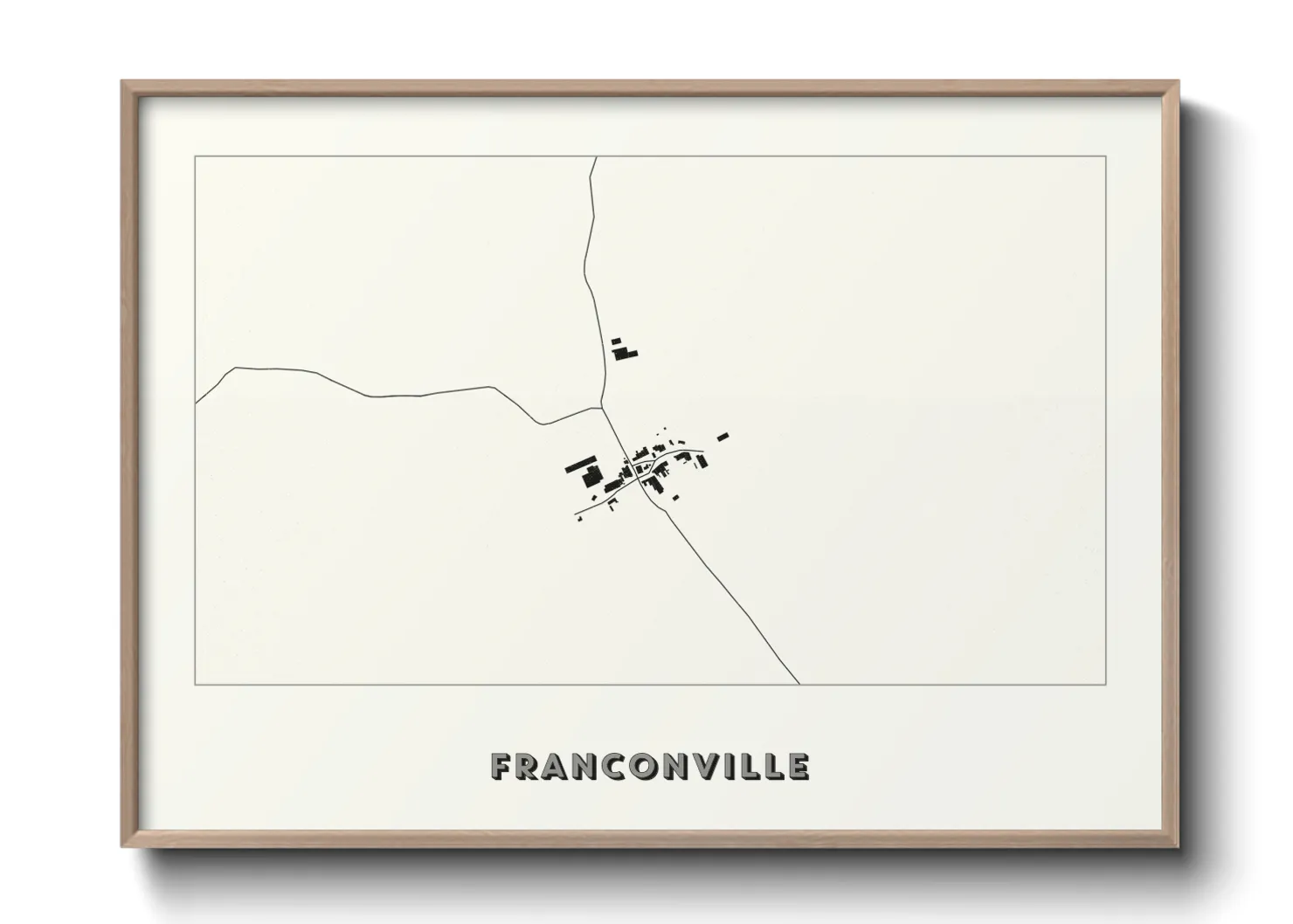 Une affiche de carte sur Franconville
