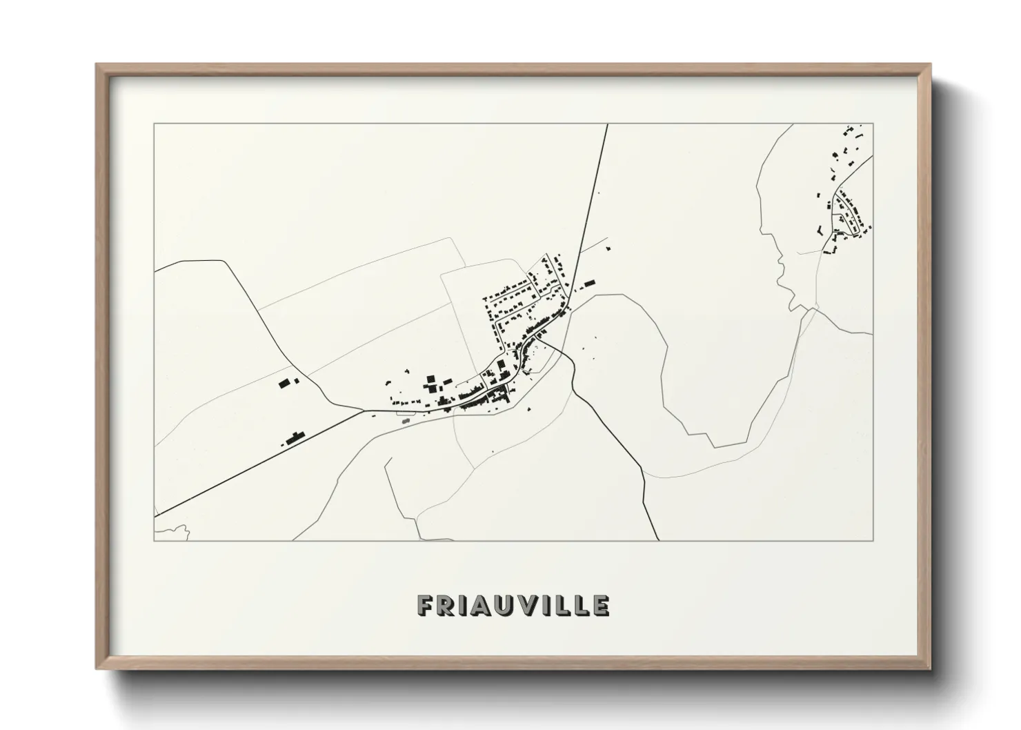 Une affiche de carte sur Friauville