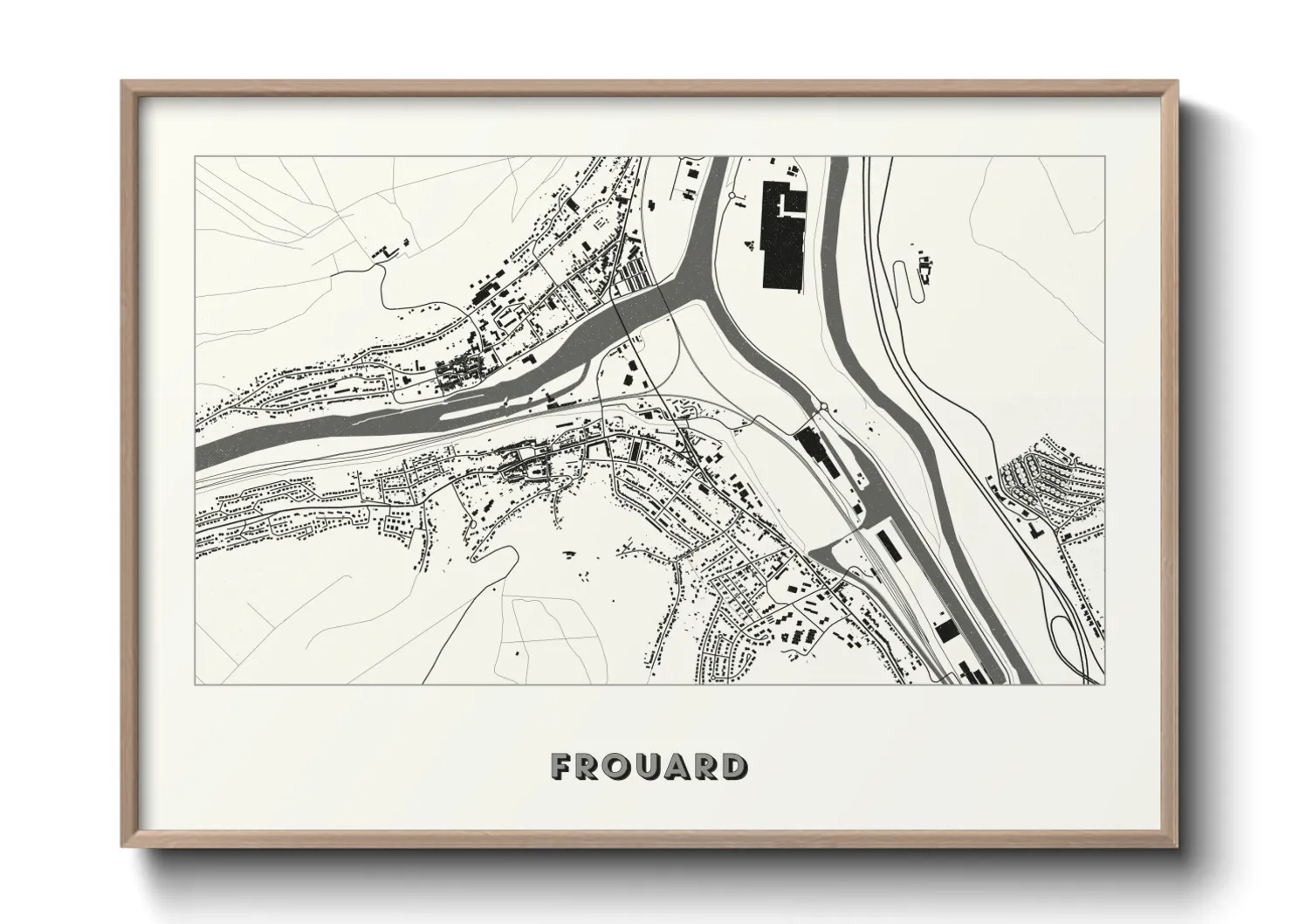 Une affiche de carte sur Frouard