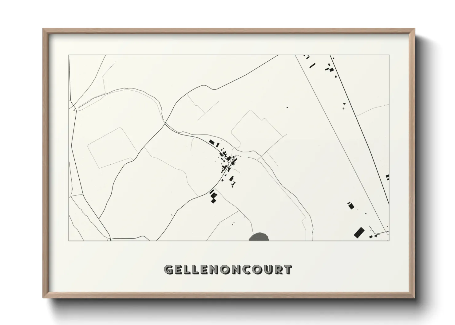 Une affiche de carte sur Gellenoncourt