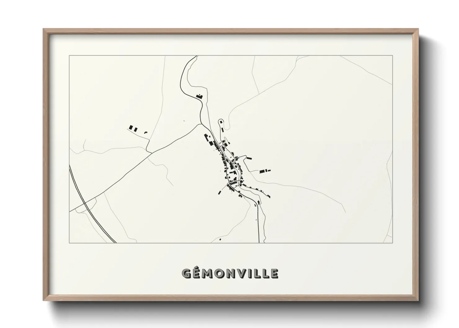 Une affiche de carte sur Gémonville