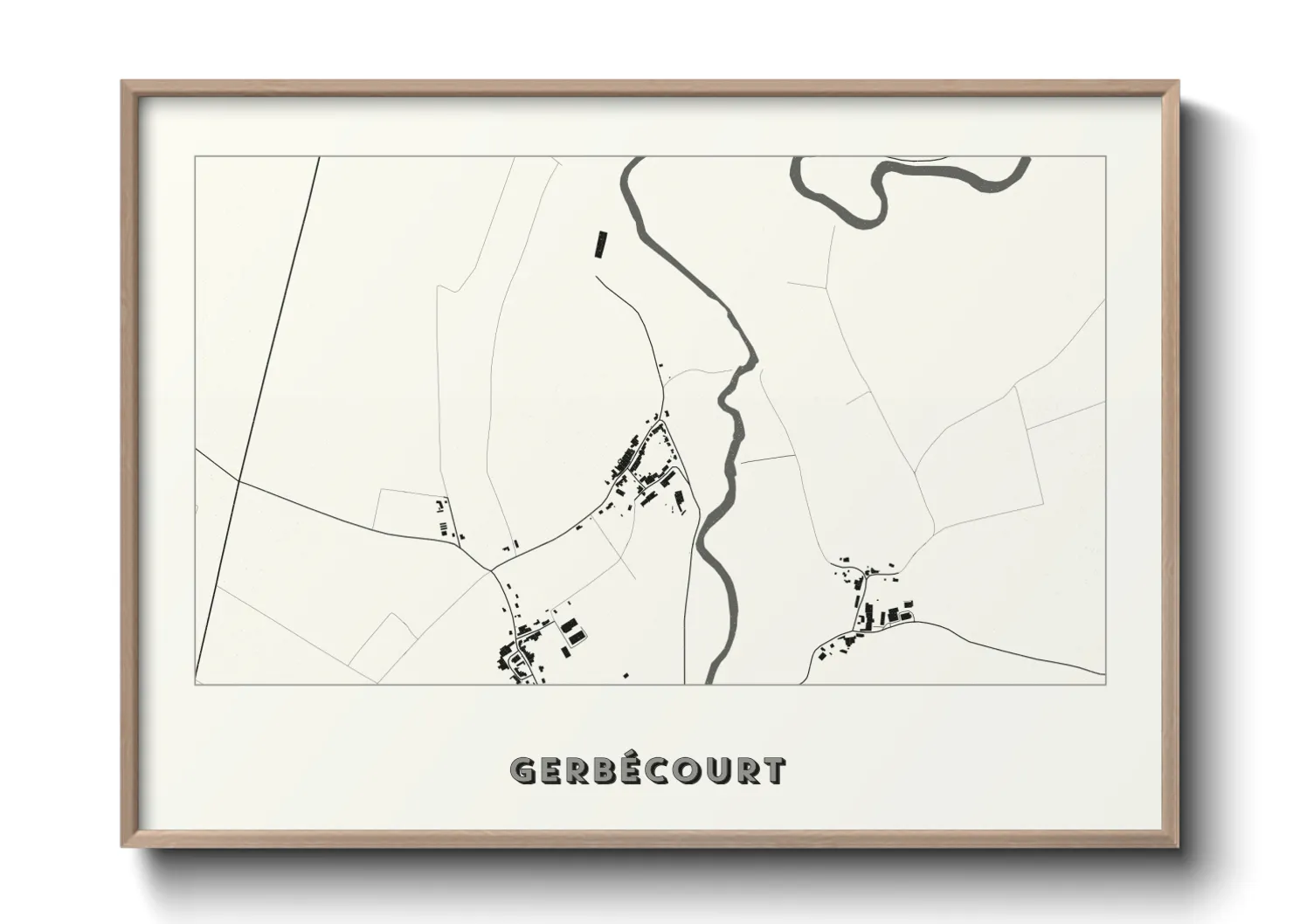 Une affiche de carte sur Gerbécourt