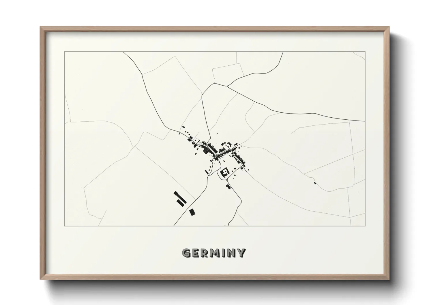 Une affiche de carte sur Germiny