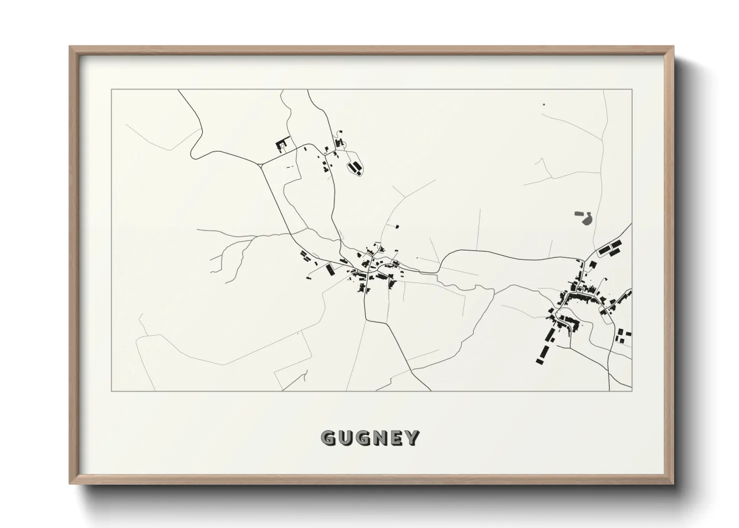 Une affiche de carte sur Gugney