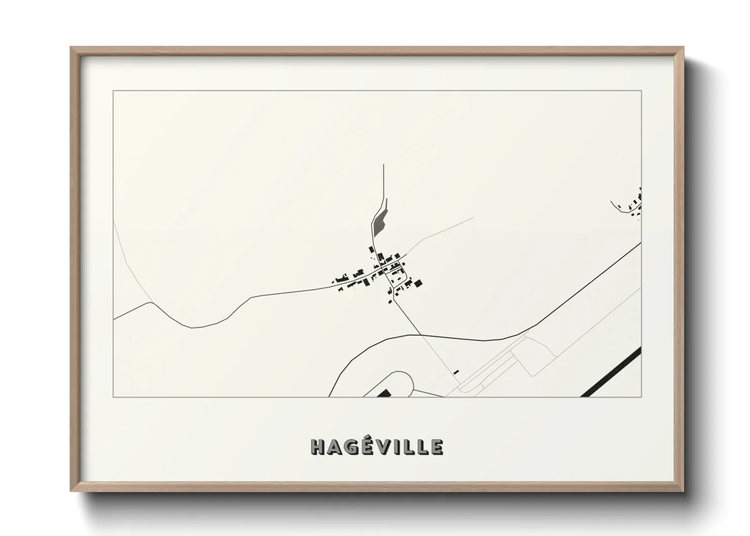 Une affiche de carte sur Hagéville