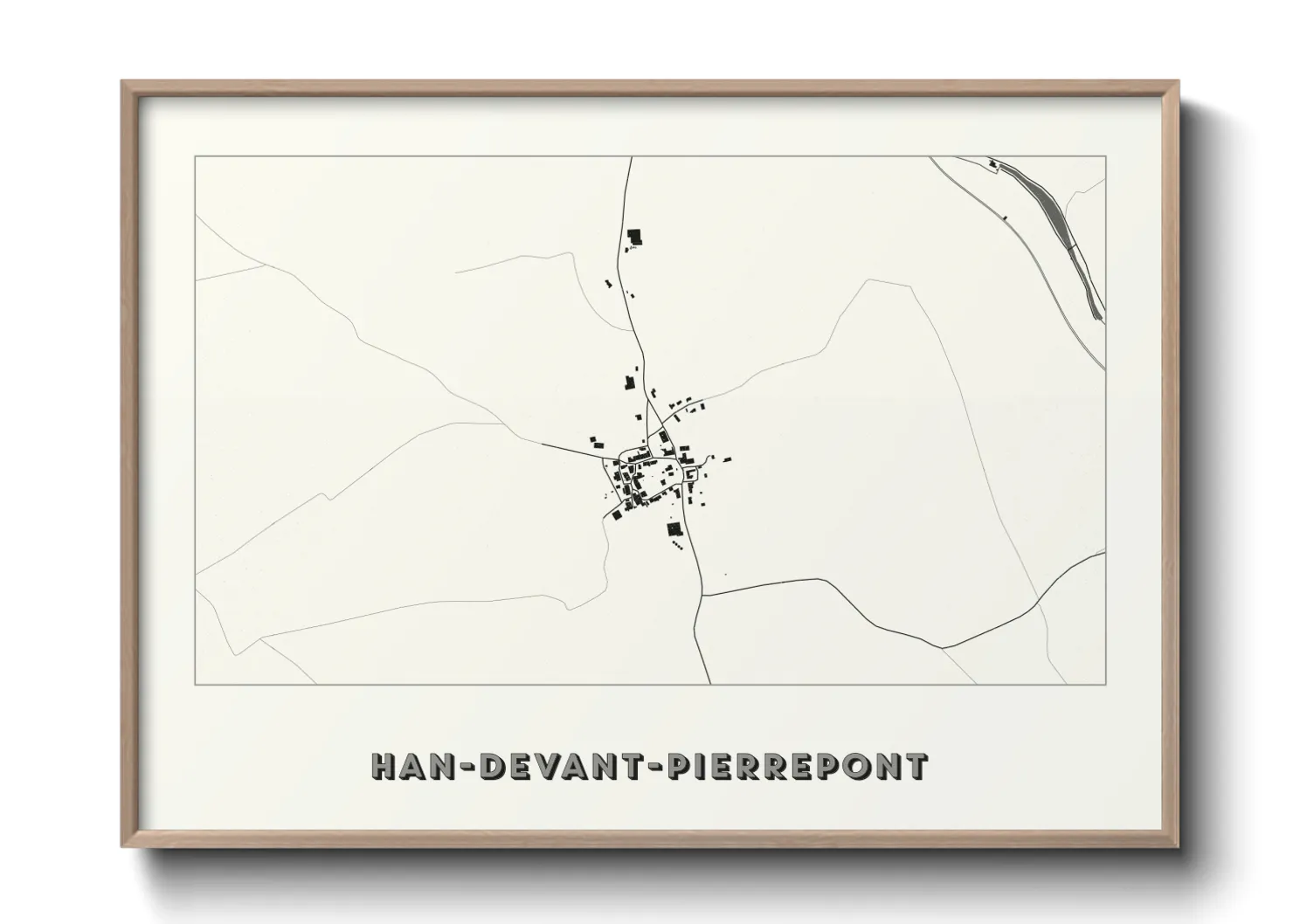 Une affiche de carte sur Han-devant-Pierrepont