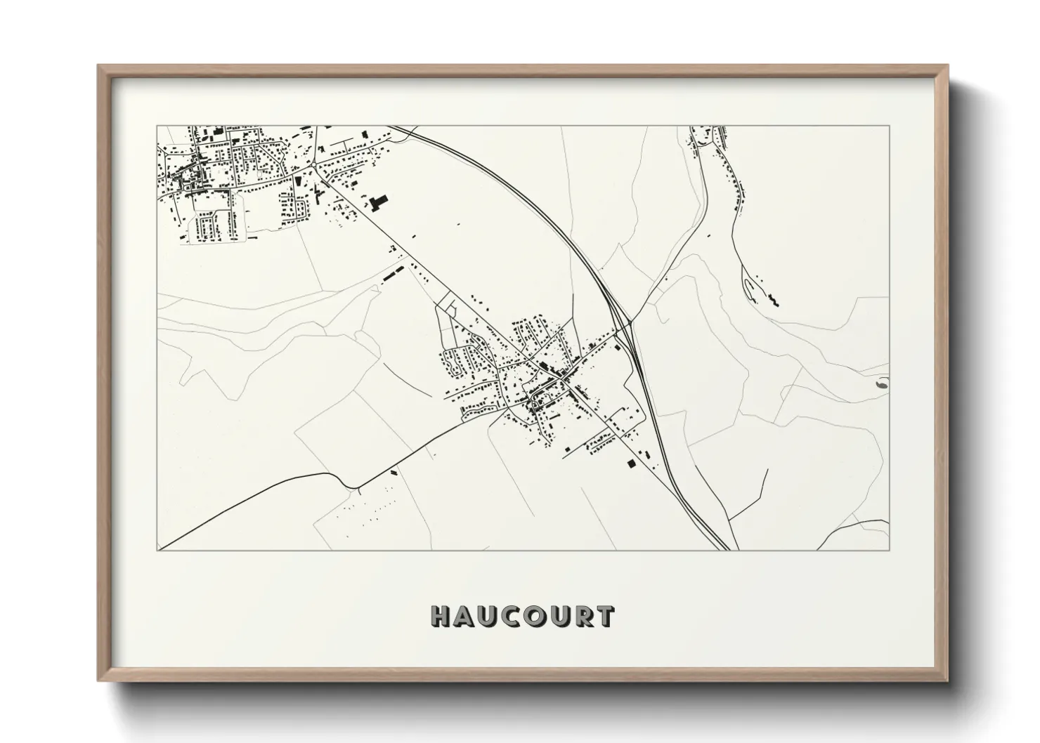 Une affiche de carte sur Haucourt
